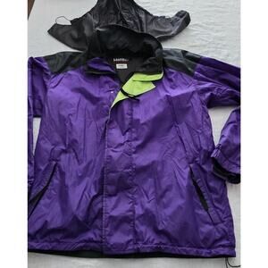 Marmot Goretex Mens Jacket Purple Windbreaker Sz Medium Colorblock